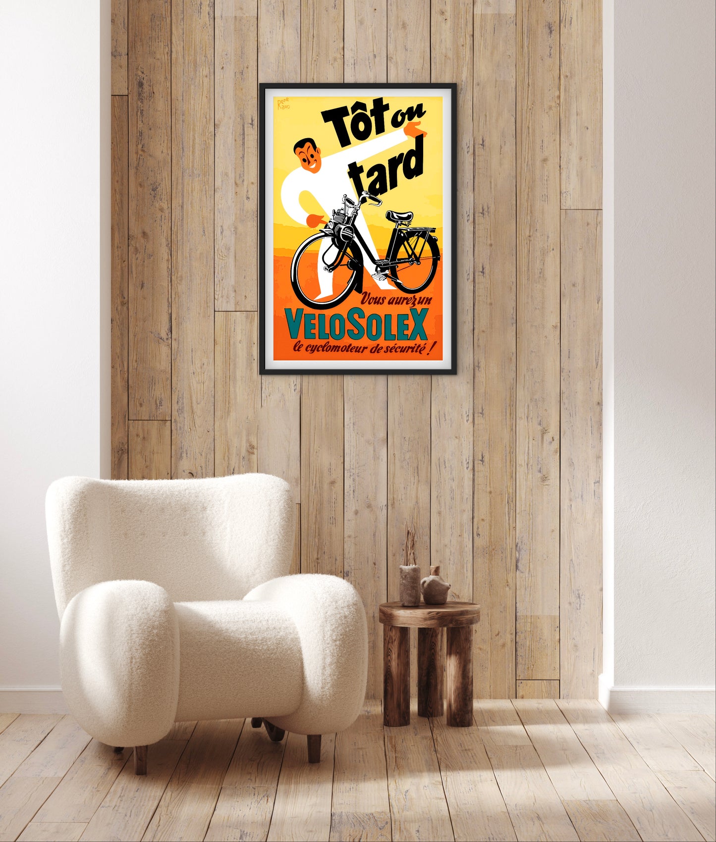 Affiche Vélo Solex « Tôt ou tard »