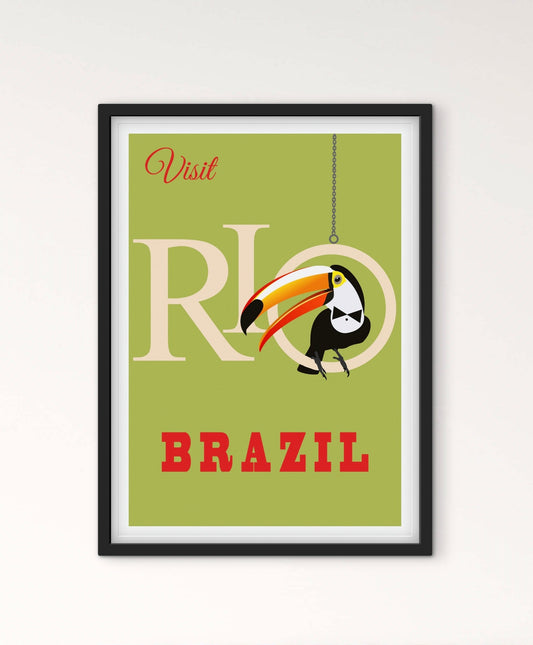 Affiche Brésil Rio affichevintagefrance
