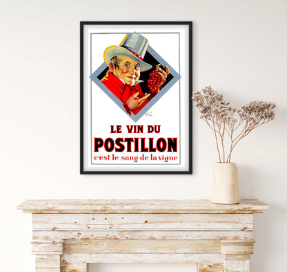 Affiche le vin du postillon