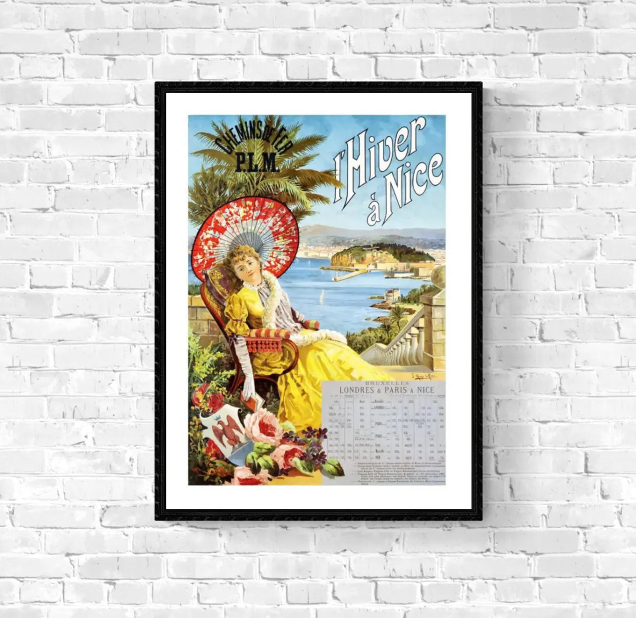 Affiche l’Hiver à Nice affichevintagefrance