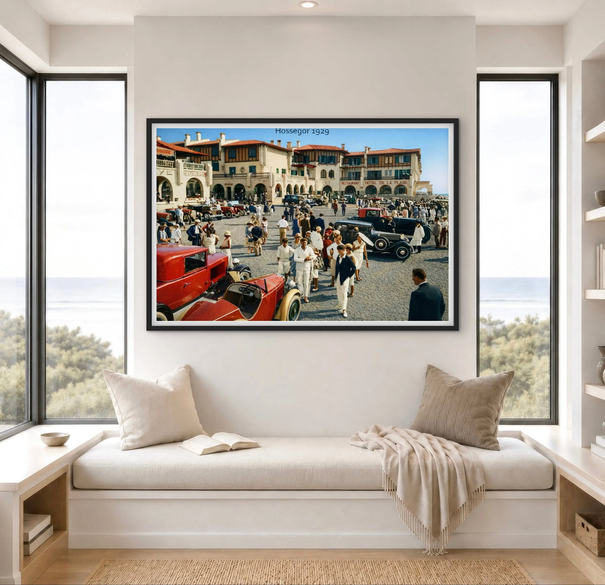 Affiche Hossegor photo ancienne affichevintagefrance