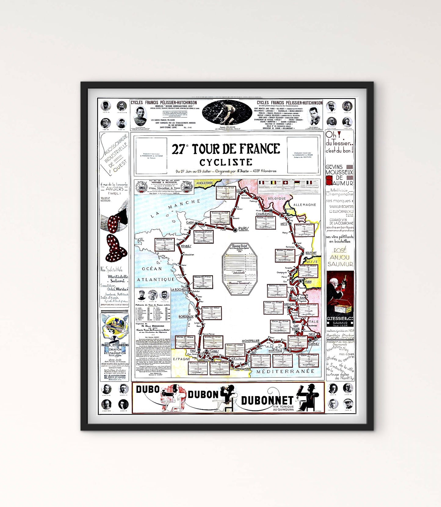 Affiche 27e Tour de France Cycliste