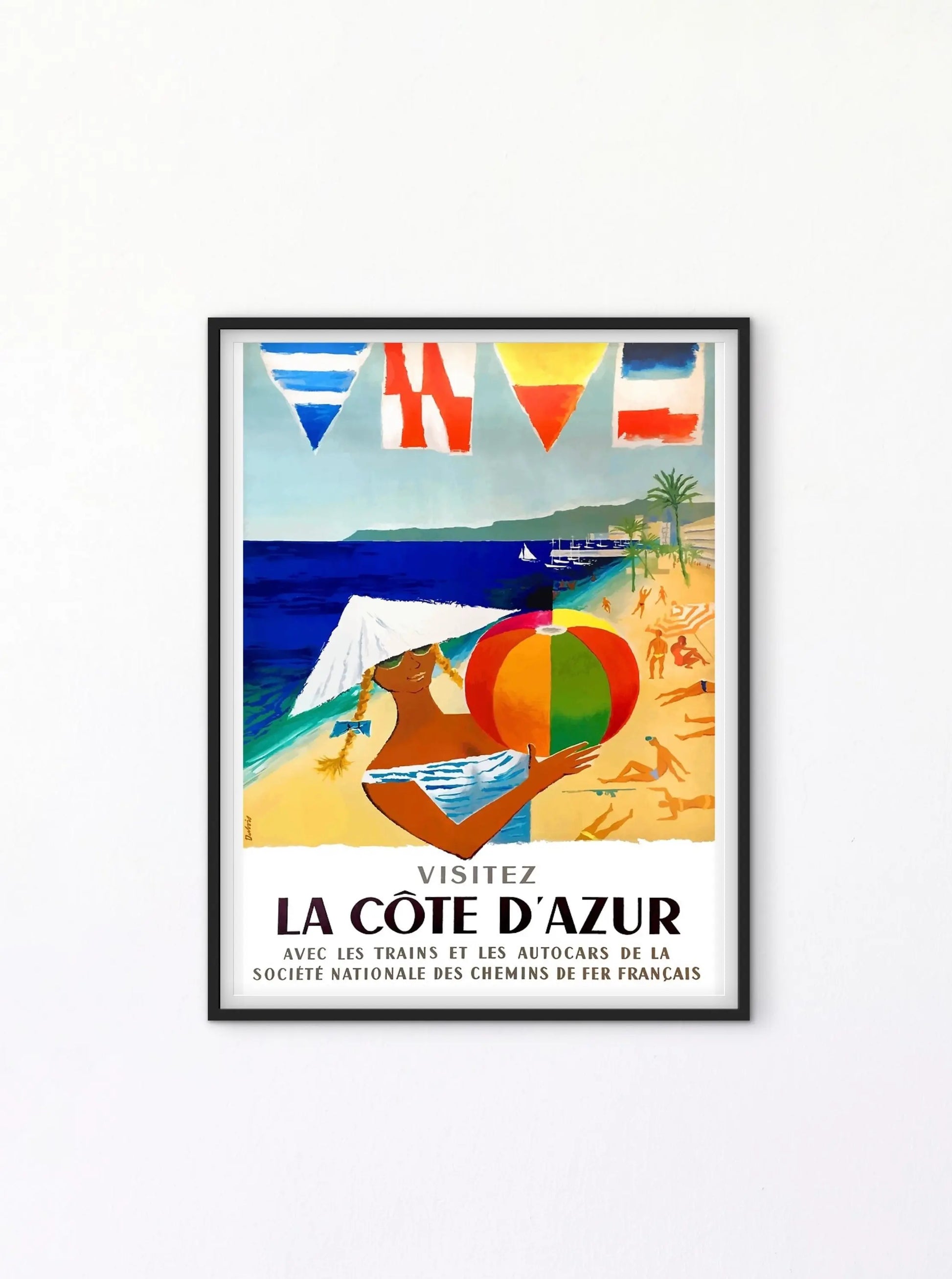 Affiche Côte d’Azur SNCF affichevintagefrance