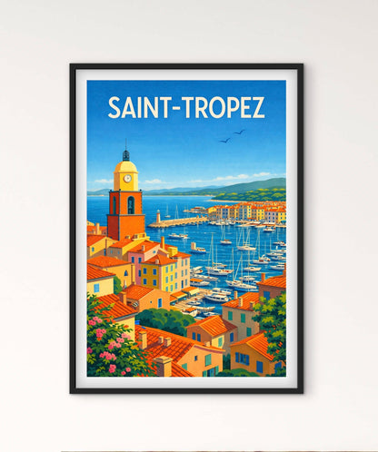 Affiche Saint Tropez affichevintagefrance