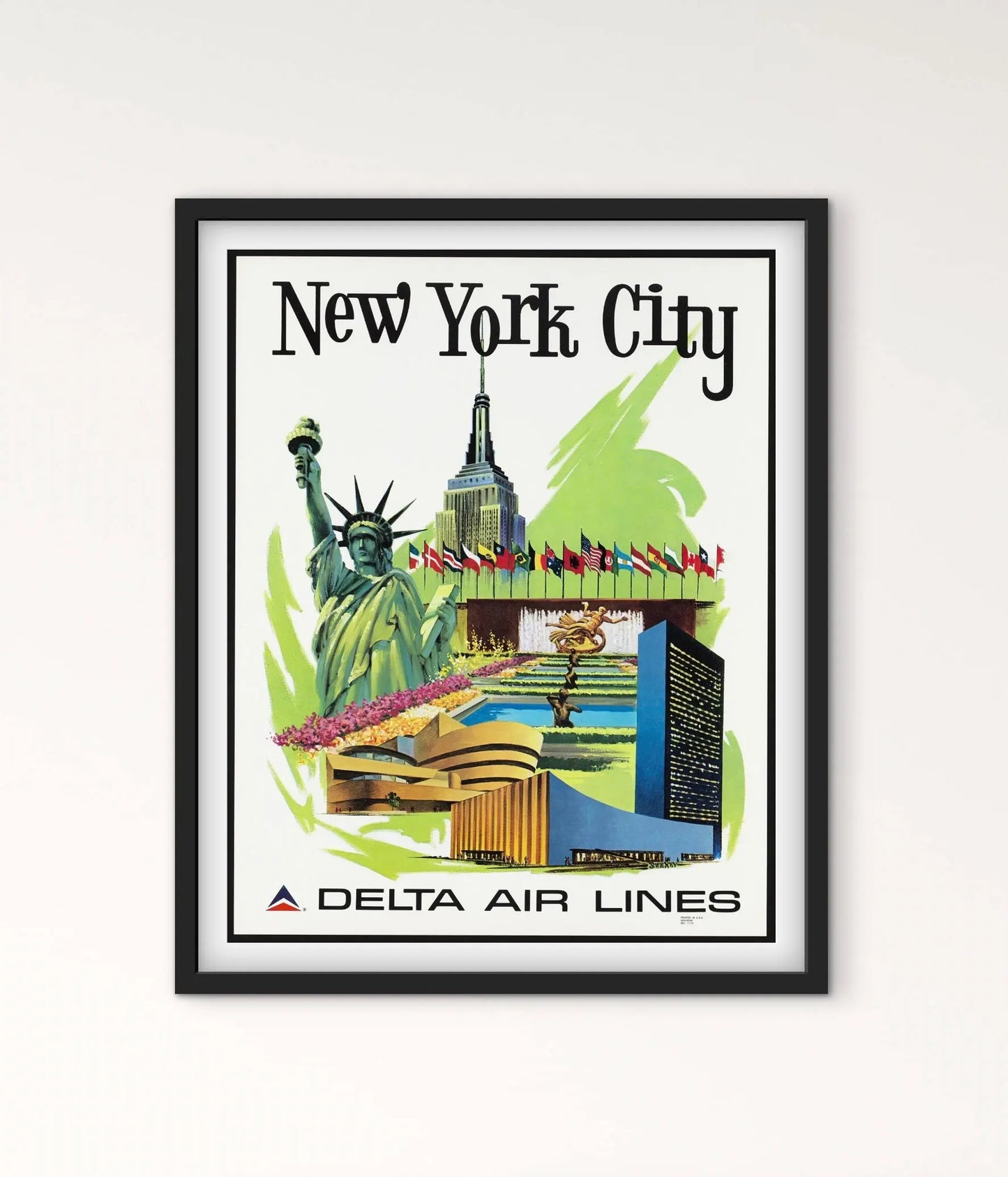 Affiche New York City « Delta Air Lines » affichevintagefrance