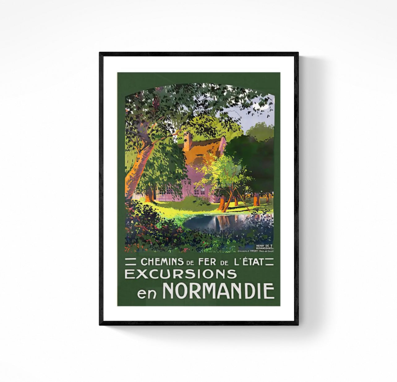 Affiche Normandie chemins de fer
