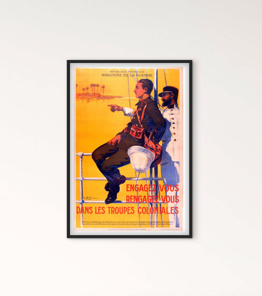 Affiche Engagez vous dans la troupes coloniales
