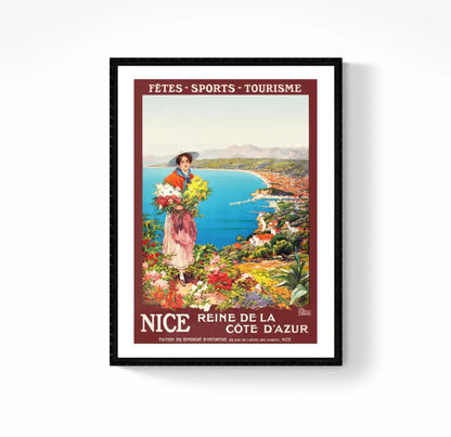 Affiche Nice Côte d’Azur affichevintagefrance