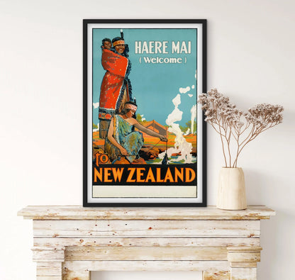 Affiche Nouvelle-Zélande affichevintagefrance