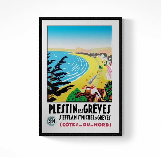 Affiche Plestin-les-Grèves SNCF
