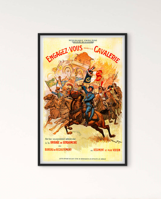 Affiche Engagez vous dans la Cavalerie