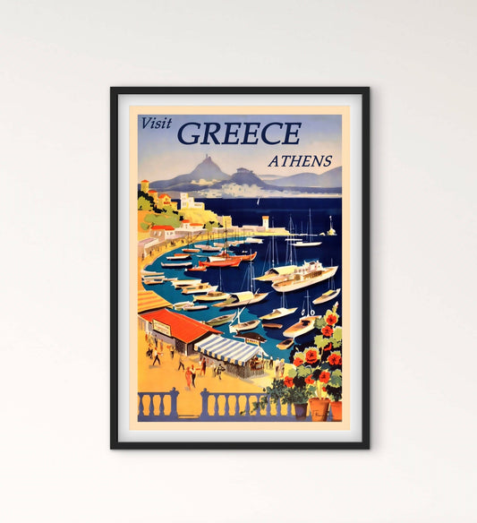Affiche Athènes Grèce affichevintagefrance