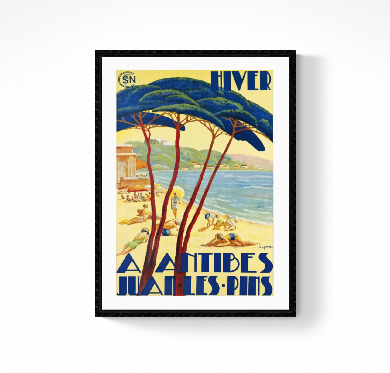 Affiche Antibes Juan Les Pins SNCF