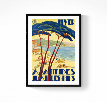 Affiche Antibes Juan Les Pins SNCF
