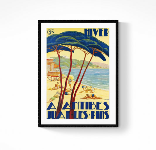 Affiche Antibes Juan Les Pins SNCF