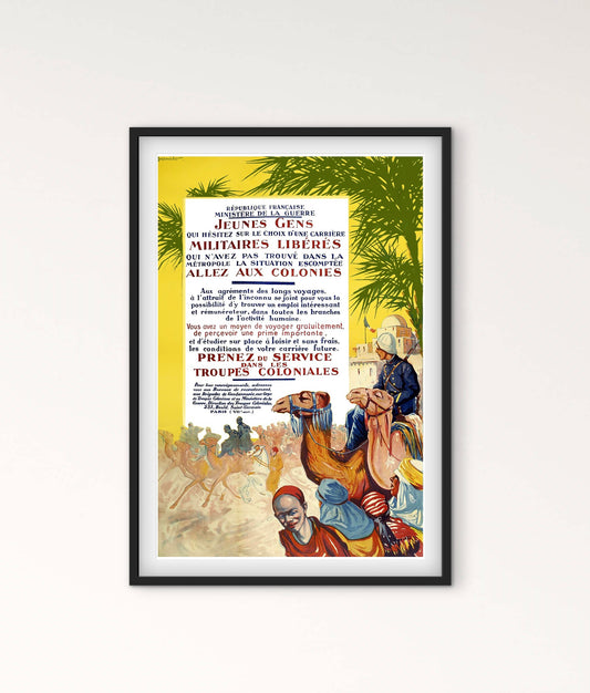 Affiche recrutement troupes coloniales