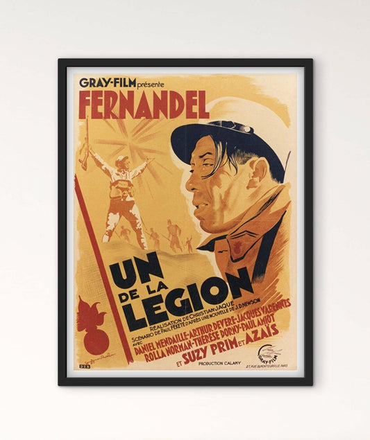 Affiche de cinéma film Un de la Légion Fernandel affichevintagefrance