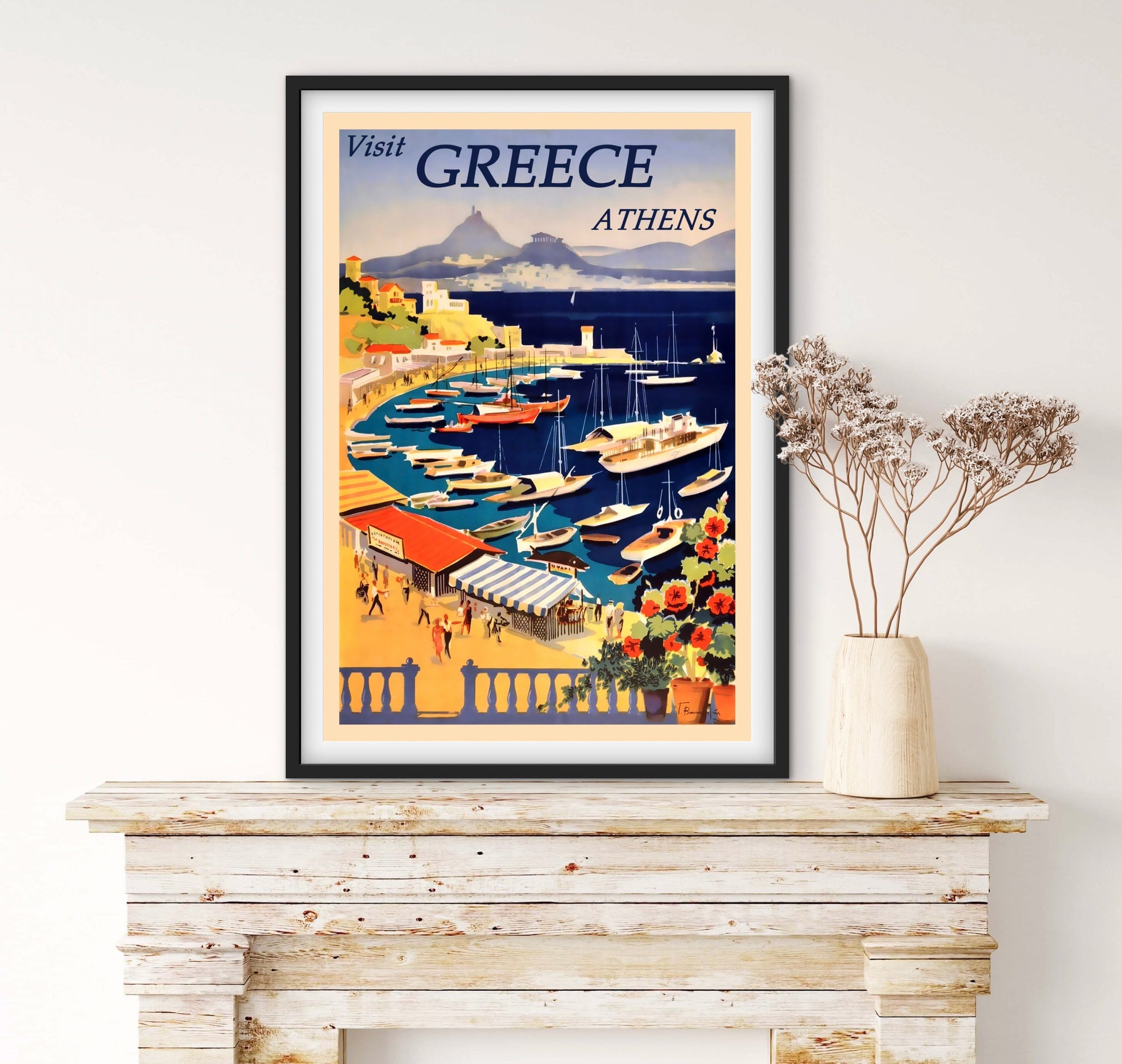 Affiche Athènes Grèce affichevintagefrance