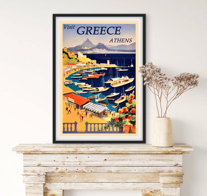 Affiche Athènes Grèce affichevintagefrance
