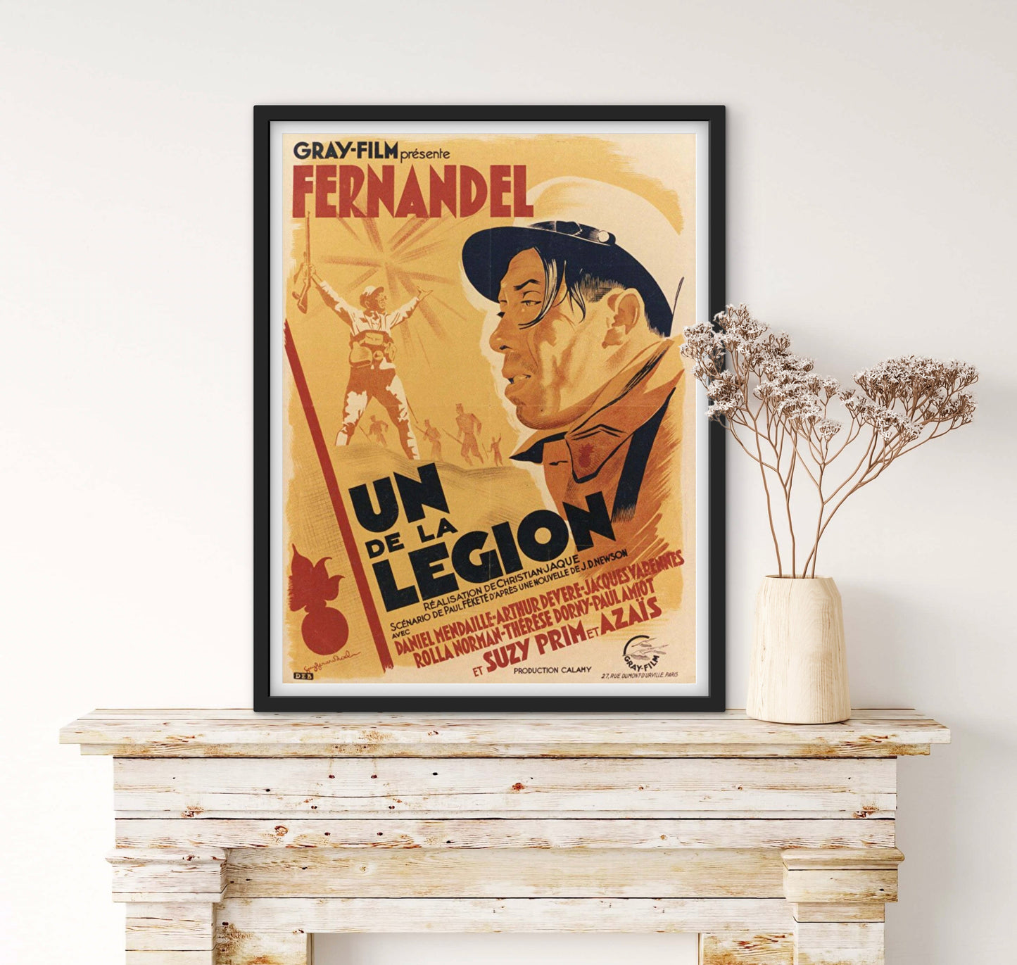 Affiche de cinéma film Un de la Légion Fernandel affichevintagefrance