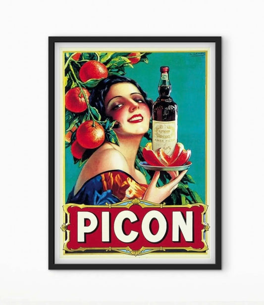 Affiche Picon Biere publicite Femme affichevintagefrance