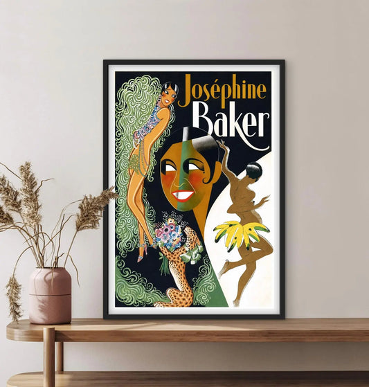 Affiche Joséphine Baker chanteuse française affichevintagefrance