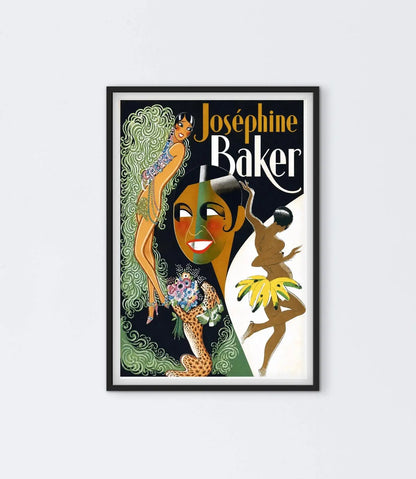 Affiche Joséphine Baker chanteuse française affichevintagefrance