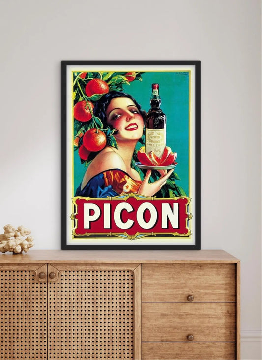 Affiche Picon Biere publicite Femme affichevintagefrance