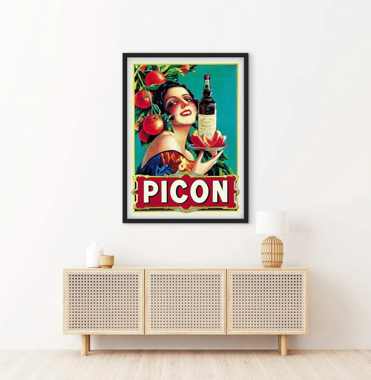 Affiche Picon Biere publicite Femme affichevintagefrance