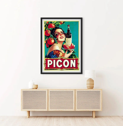 Affiche Picon Biere publicite Femme affichevintagefrance