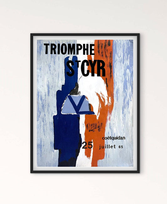 Affiche militaire saint cyr coëtquidan 1965 triomphe affichevintagefrance