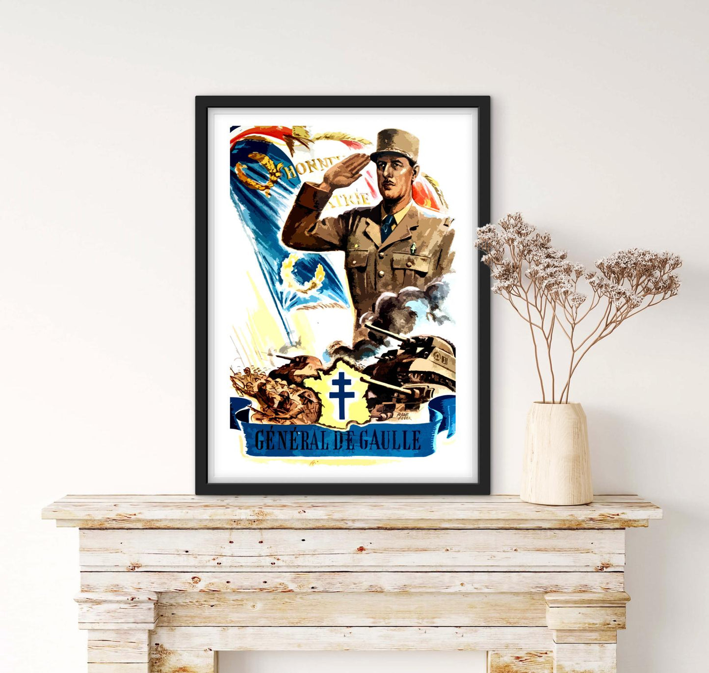 Affiche Général Charles de Gaulle affichevintagefrance