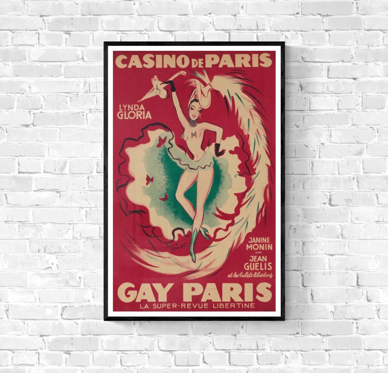 Affiche Casino de Paris revue libertine Gay