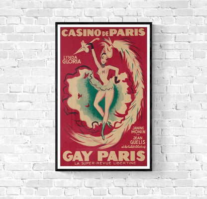 Affiche Casino de Paris revue libertine Gay