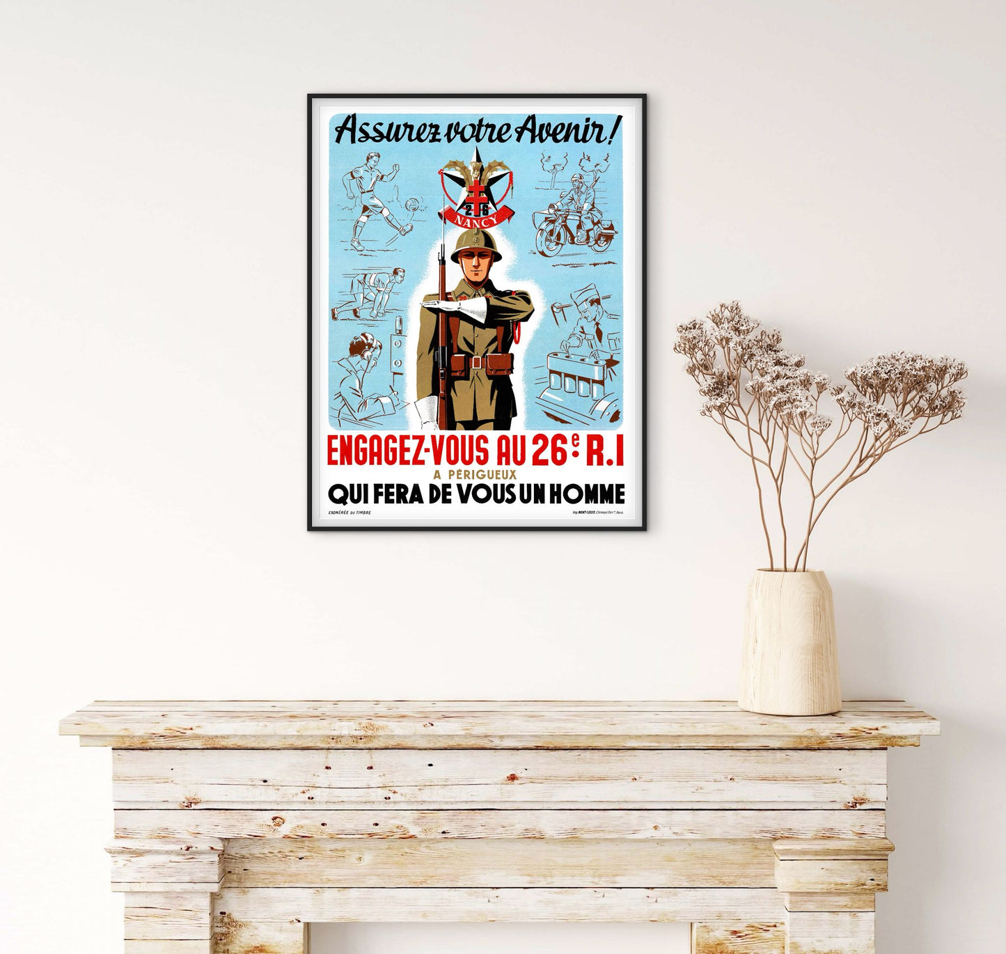 Affiche 26e régiment infanterie Périgueux Nancy