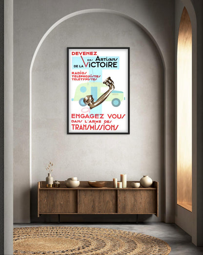 Affiche recrutement militaire engagez vous transmissions