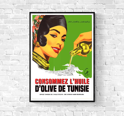 Affiche huile d’olive Tunisie
