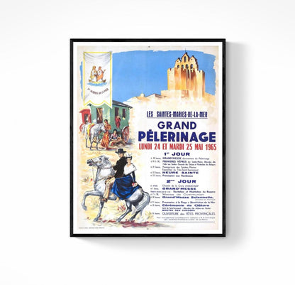 Affiche Sainte Marie de la Mer Pèlerinage 1975