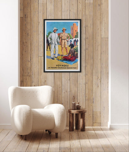 Affiche troupes Coloniales voyagez