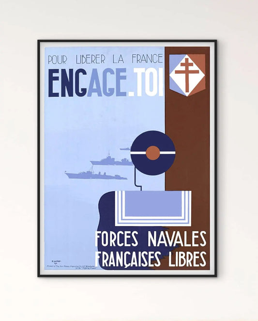 Affiche recrutement engage toi dans les forces navales marine nationale affichevintagefrance