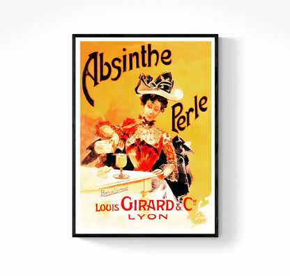 Affiche Absinthe Perle Lyon affichevintagefrance