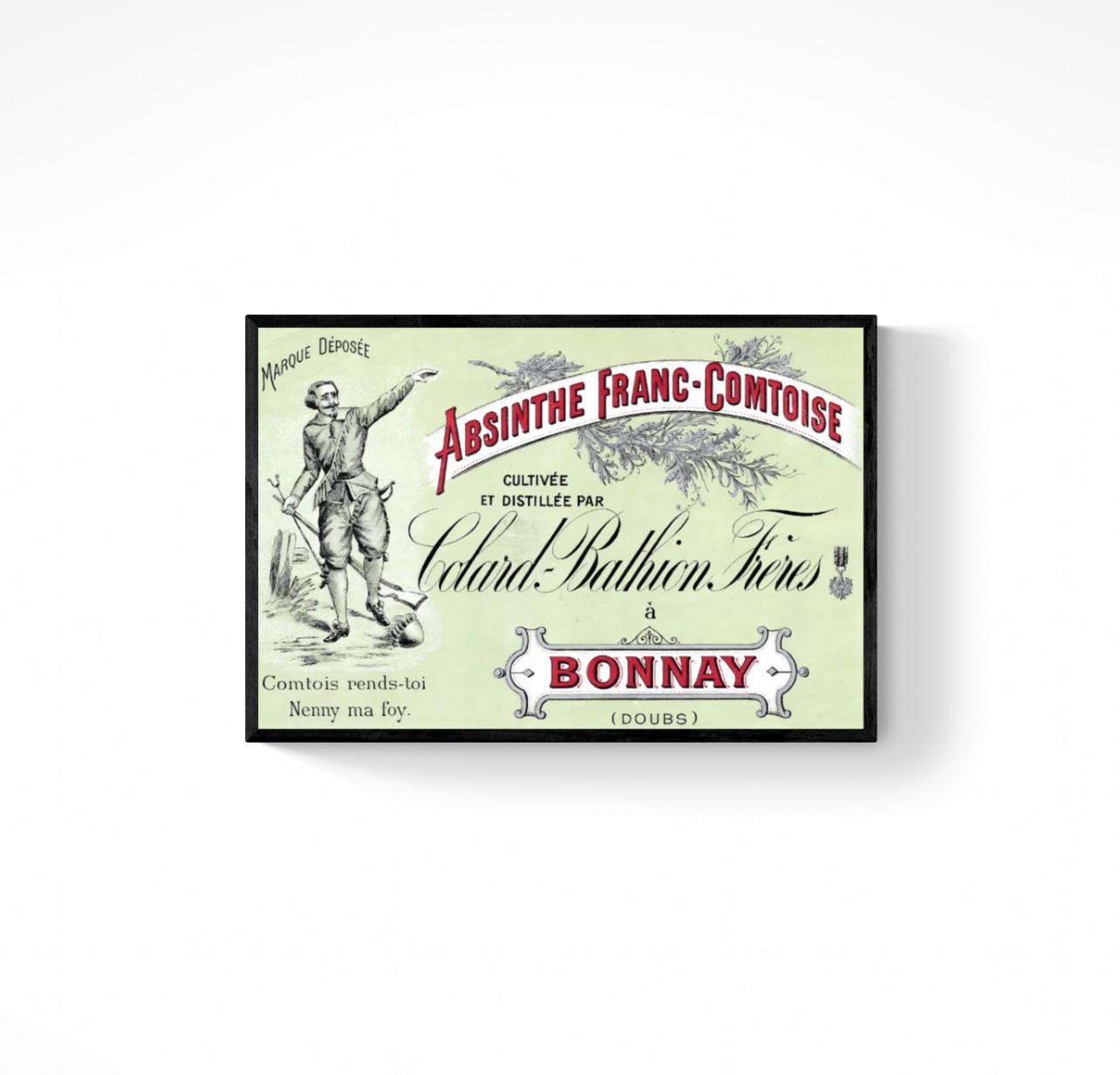 Affiche Absinthe Franc Comtoise Bonnay Doubs