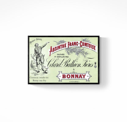 Affiche Absinthe Franc Comtoise Bonnay Doubs