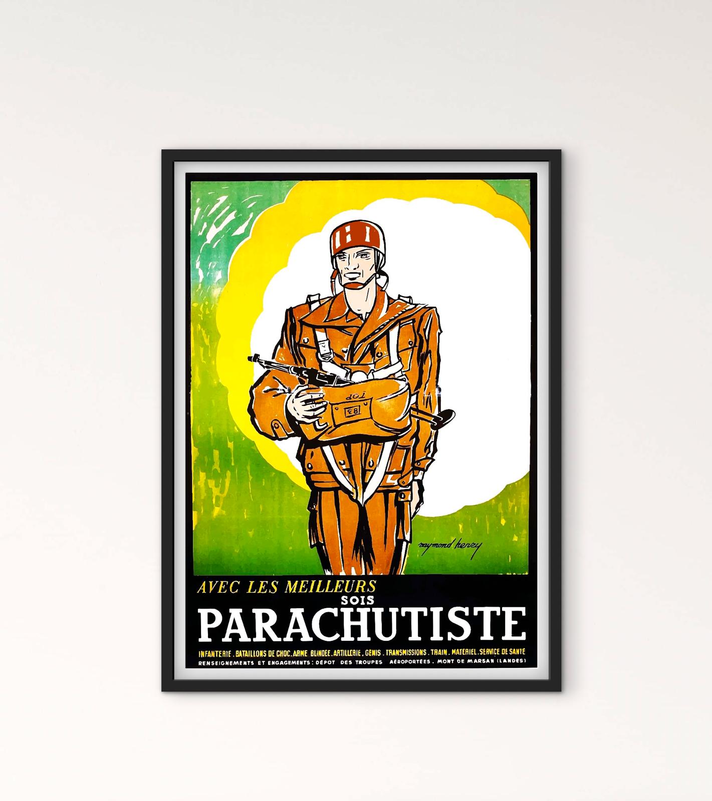 Affiche militaire sois parachutiste affichevintagefrance