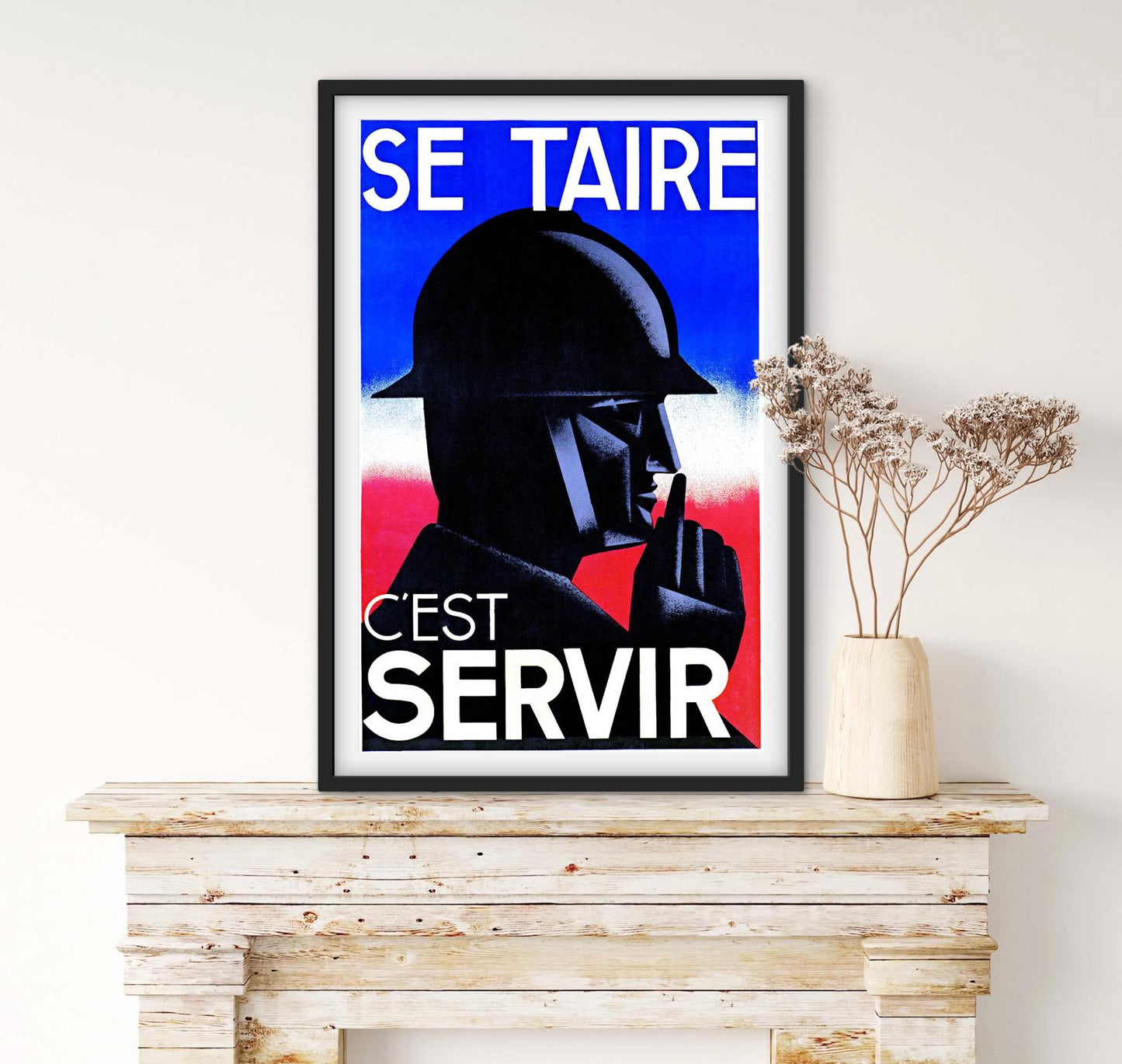 Affiche militaire armée se taire c'est servir affichevintagefrance