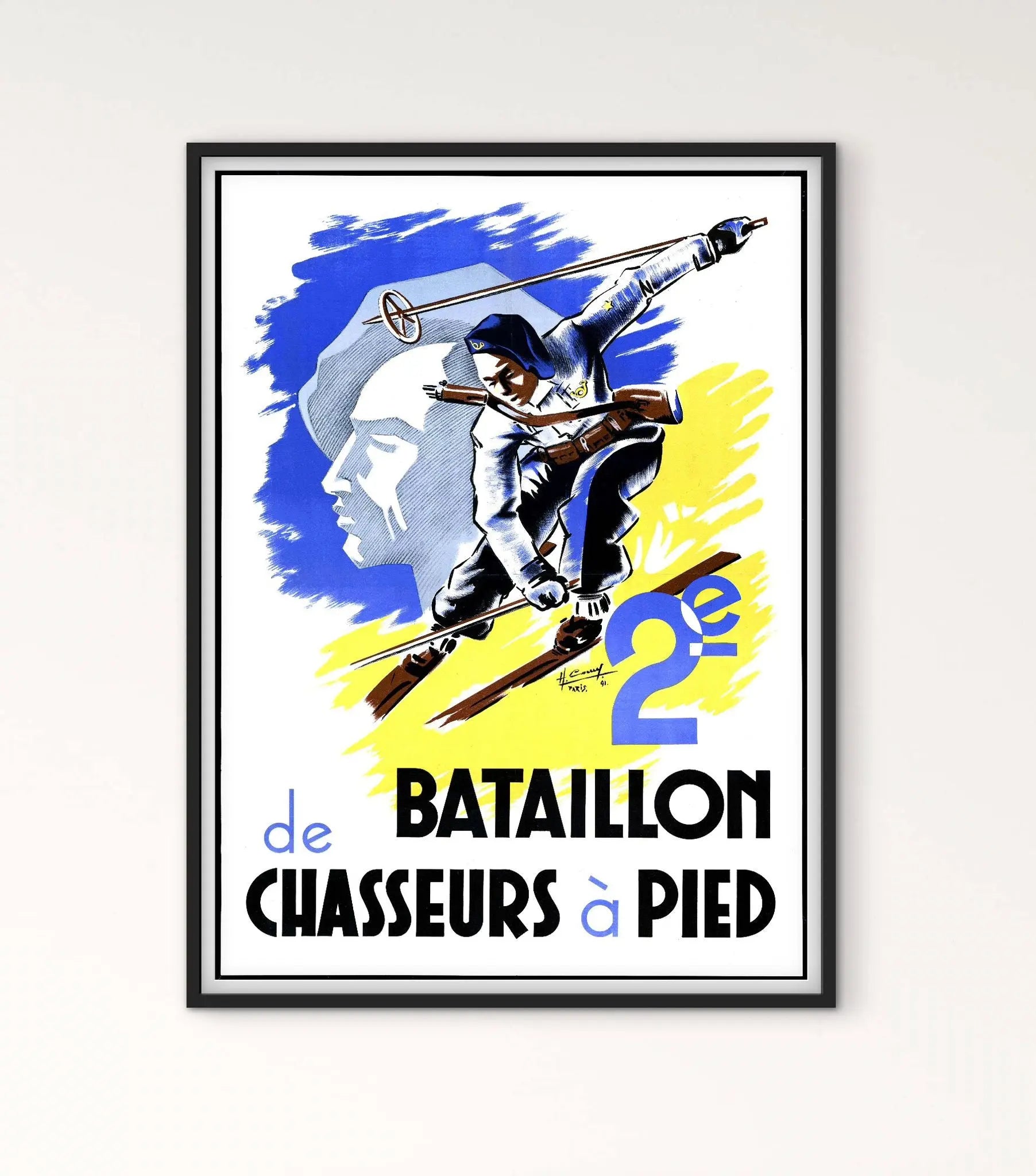 Affiche 2e bataillon de chasseurs à pied affichevintagefrance
