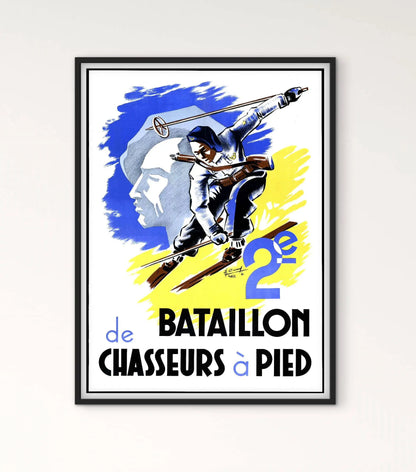 Affiche 2e bataillon de chasseurs à pied affichevintagefrance