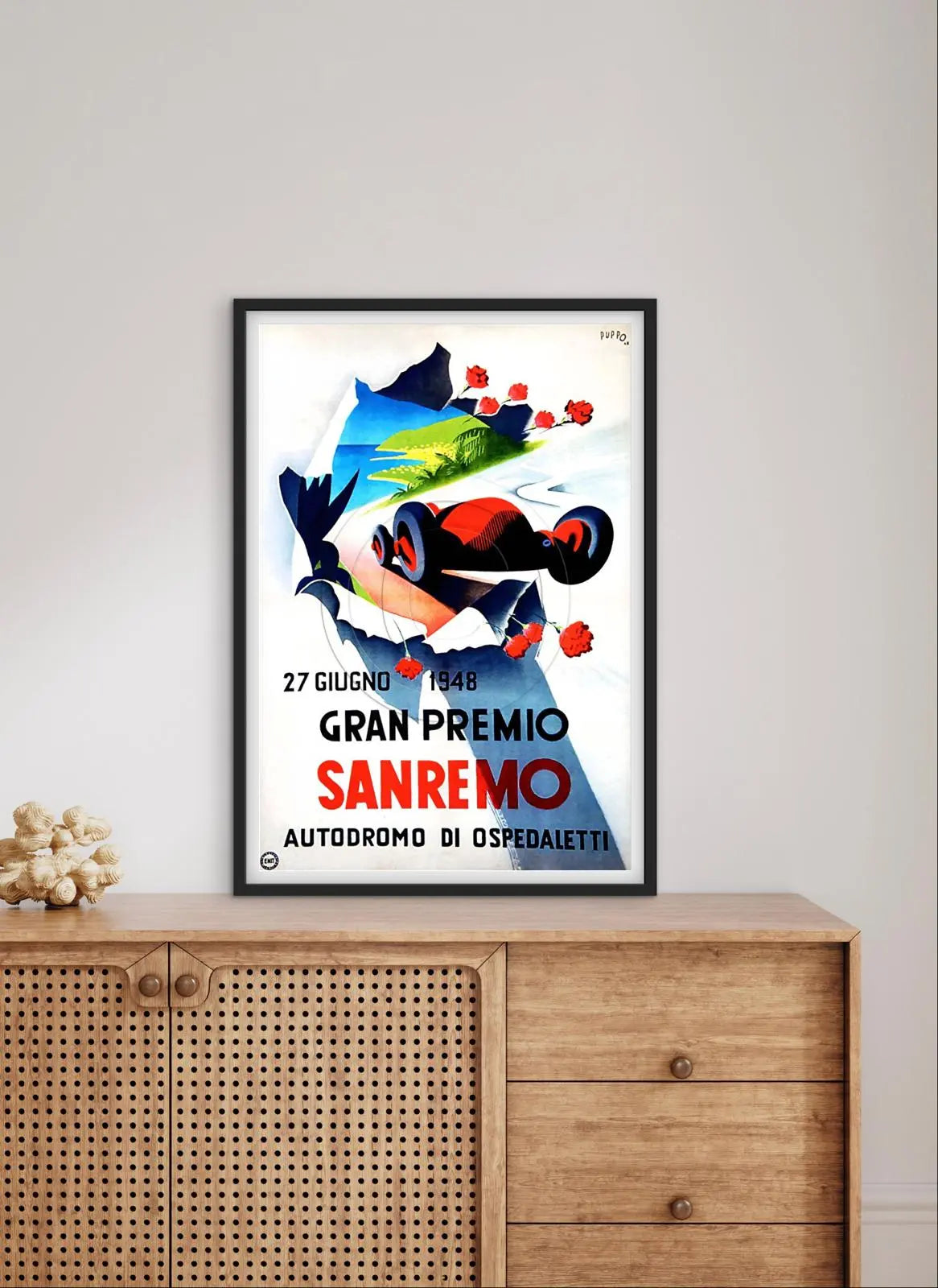 Affiche Grand Prix GP Sanremo Italie 1948 gran premio affichevintagefrance