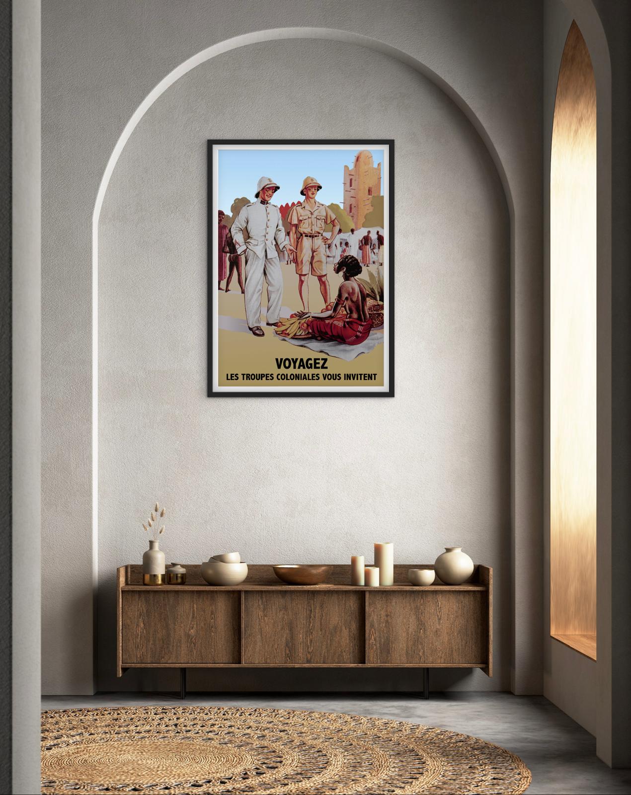 Affiche troupes Coloniales voyagez