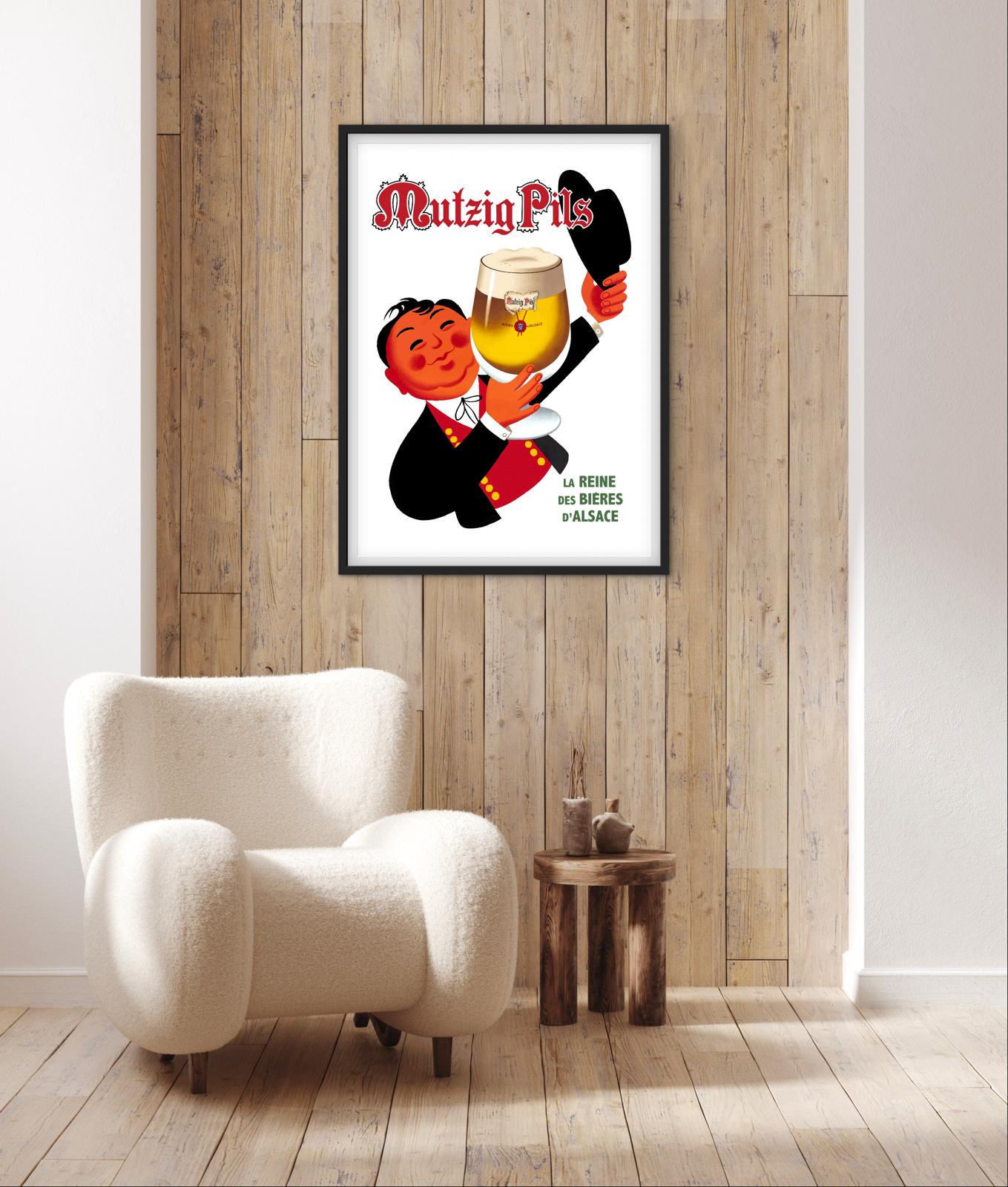 Affiche Bière Alsace Mutzig Pils